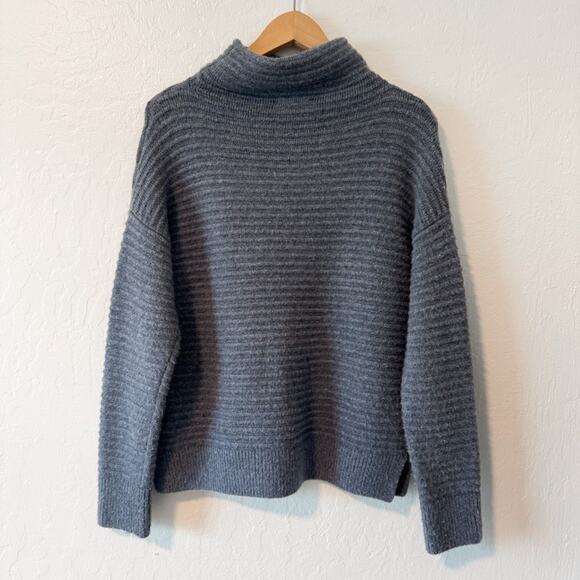Madewell Belmont Mockneck Sweater Gray - Picture 3 of 6